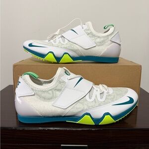 Nike Pole Vault Elite Mens Track & Field Jumping Spikes Size 11 White FZ9649-100